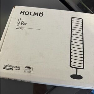 IKEA HOLMO Floor Lamp 46” Rice Paper Shade Corded Art Deco Light DISCONTINUED